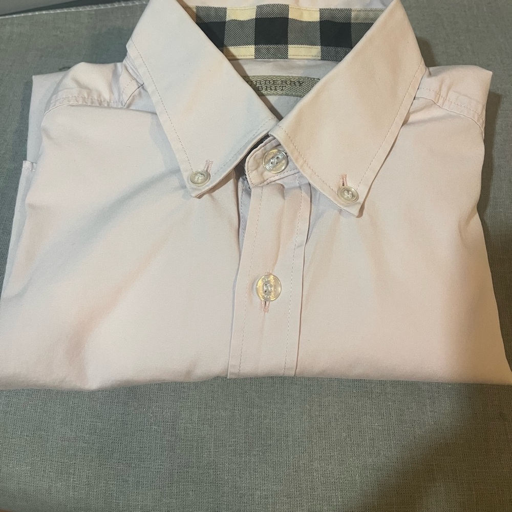 Burberry Pink Casual Button Down Shirt